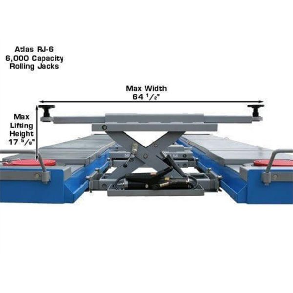 Atlas 12ASL Alignment Scissor Lift and RJ-6 Rolling Jacks Combo - Image 16