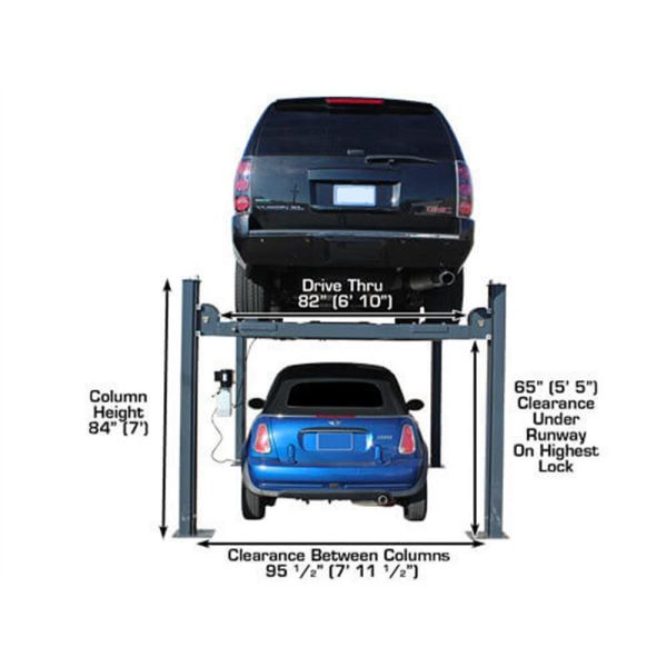 Atlas 408SL Super Deluxe Portable Hobbyist 8,000 lb. Capacity 4-Post Lift - Image 14