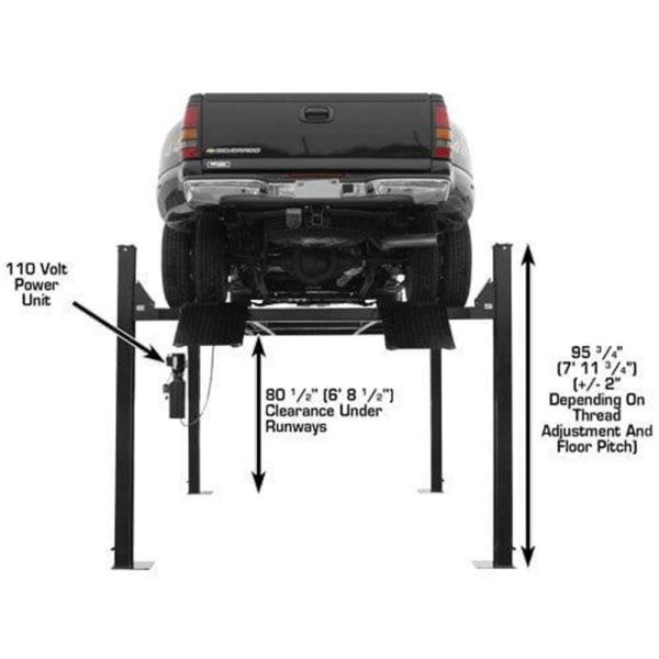 Atlas PRO9000 4 Post Lift + RJ6 Rolling Jacks Combo - Image 20