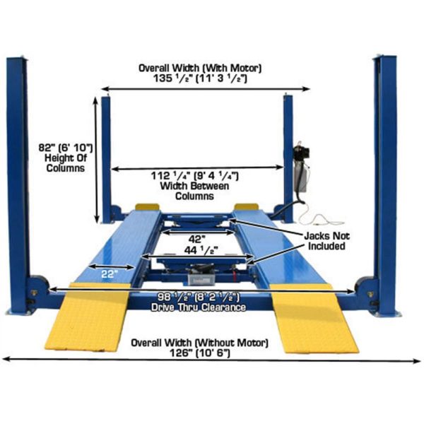 Atlas 412 Commercial Grade 12,000 lb. 4-Post Lift - Image 17