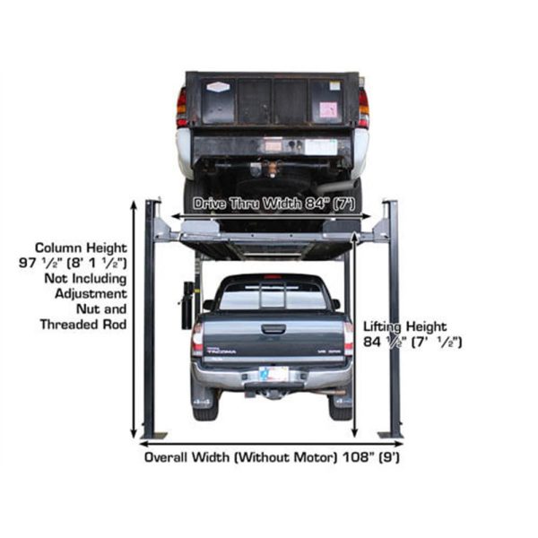 Atlas Garage PRO8000EXT-L Extra Tall/Extra Long Portable Hobbyist 8,000 lb. Capacity 4-Post Lift - Image 23