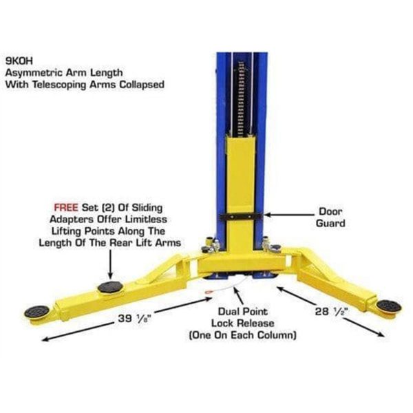 Atlas 9KOHX Overhead 9,000 lb. Capacity 2-Post Lift - Image 10