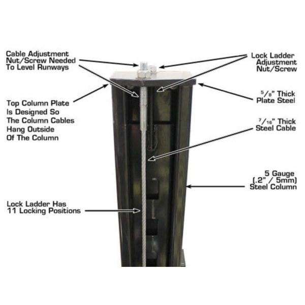 Atlas Garage PRO9000 Extra Tall/Extra Wide Portable Heavy Duty 9,000 lb. Capacity 4-Post Lift - Image 20