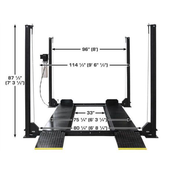 Atlas Apex 8 ALI Certified Hobbyist 8,000 lb. Capacity 4-Post Lift - Image 16