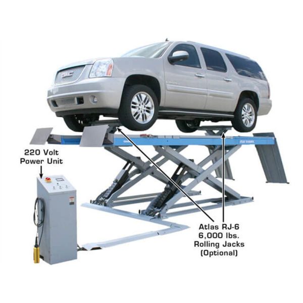 Atlas 12AWFSL Alignment Scissor Lift and RJ-6 Rolling Jacks Combo - Image 15